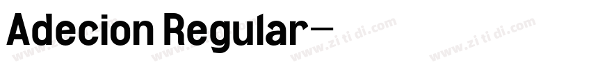 Adecion Regular字体转换